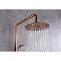 2023 Brushed Rose Gold Copper Solid Stainless Steel 304 made shower set w diverter 200 mm head sprayer hand held head thumbnail