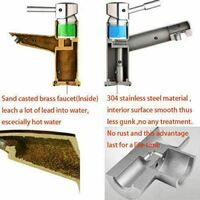 2023 Brushed Brass Gold L shape 3 way filter water kitchen mixer tap faucet Stainless steel Made PVD plated thumbnail
