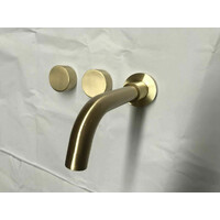 2021 New Burnished Gold Brushed Brass mixer WaterMark WELS round taps wall faucet basin thumbnail
