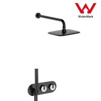 2021 New Marble Stone handle matte black wall taps 1/4 turn matte black pattern thumbnail