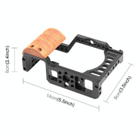 Wood Handle Metal Camera Cage For Sony Alpha 7C Stabilizer Rig thumbnail