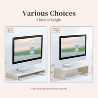 Natural Wood Monitor Stand - Compact Design thumbnail