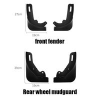 For Tesla Model Y Car Punch-Free Front And Rear Wheel Soft Rubber Fender Guard - Carbon Fiber - Matte Black thumbnail
