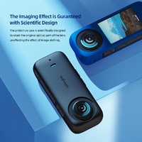 Amagisn Silicone Protective Cover for Insta360 X3 Body - Body+Lens Case (Black) thumbnail