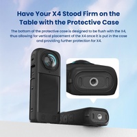 Amagisn Silicone Protective Cover for Insta360 X4 - Body Case + Lens Cover Black thumbnail