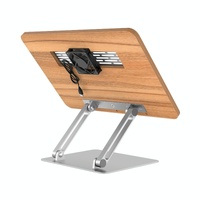 Adjustable Folding Laptop Stand with Cooling Fan - Portable Tablet Holder thumbnail