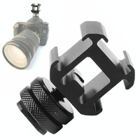 Universal Camera Hot Shoe Base - 2Pcs Three-Head Rotary thumbnail