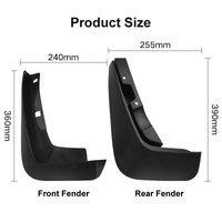 For Jaguar F-Pace 2016-2021 4Pcs / Set Car Auto Soft Plastic Splash Flaps Fender Guard thumbnail