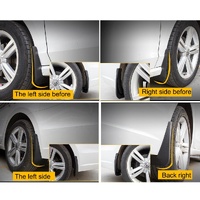 4 Pcs Car Auto Semi-Rigid Pvc Splash Flaps Fender Guard For Audi A4L 2016 Version thumbnail