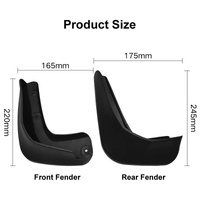 For Honda Fit / Jazz 2008-2010 4Pcs / Set Car Auto Soft Plastic Splash Flaps Fender Guard thumbnail