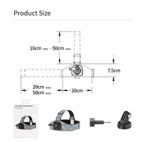 Adjustable Double Mount Head Strap For Action Cameras thumbnail