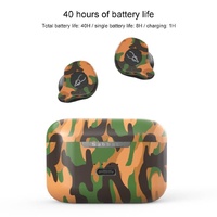 Waterproof Wireless Bluetooth Earphones with Charging Box - X12 Ultra- Sahara Camo thumbnail