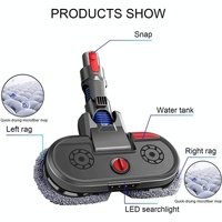 Electric Vacuum Cleaner with Integrated Mopping Head and Water Tank - Includes 6 Rag Pieces - For Dyson V15 thumbnail
