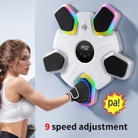 Bluetooth Music Boxing Machine - 4 Modes 9 Speeds Colourful Lights - With Kids Golves White thumbnail