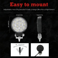 9.8W 10 - 30V Dc 6000K 3 Inch 14 Leds Circle Offroad Truck Car Driving Light Work Light Spotlight Fog Light thumbnail