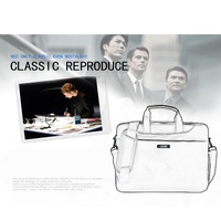 Waterproof Nylon Laptop Bag - 15.6 Inch One Shoulder Portable - Black thumbnail