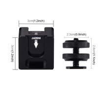 Aluminum 4-Head Hot Shoe Mount Adapter For Microphone And Flash Light thumbnail