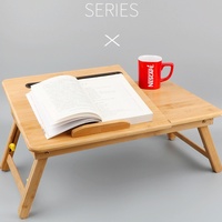 Adjustable Folding Laptop Desk for Bed with Card Slot and Lazy Computer Design thumbnail