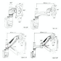 Adjustable Monitor Slide Rail Bracket For Easy Lifting And Rotation thumbnail