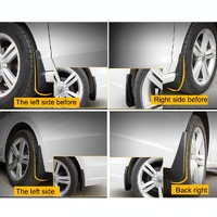 4 Pcs Car Auto Semi-Rigid Pvc Splash Flaps Fender Guard For Honda City thumbnail