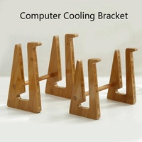 Bamboo Wood Desktop Storage Rack for Computers and Tablets thumbnail