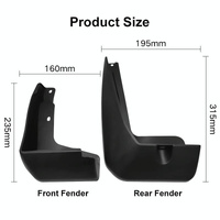 For Honda Fit Jazz Sport 2018-2020 4Pcs / Set Car Auto Soft Plastic Splash Flaps Fender Guard thumbnail