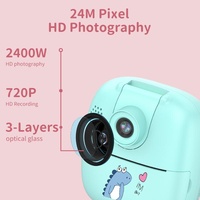 32g Pink Cartoon Kids Camera with Rotating Lens - A18 Hd thumbnail