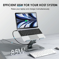 Adjustable Aluminum Laptop Stand with Type-c Docking Station thumbnail