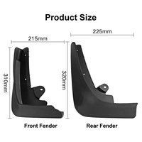 For Tesla Model X 2016-2021 4Pcs / Set Car Auto Soft Plastic Splash Flaps Fender Guard thumbnail