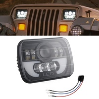 7 Inch 35W 4000Lm 6000K + Amber Car Truck Square Led Headlights Work Lights Spotlight thumbnail