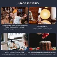 Rechargeable Clip Fill Light - 60 Leds 3 Light Modes Front & Back Clip a Type Blue - B Type White thumbnail