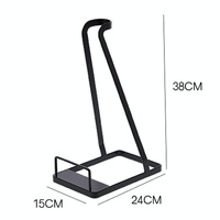 Non-punch Storage Bracket for Dyson Vacuum - Universal Floor Mount Black thumbnail