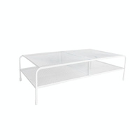 Desk Organizer Bracket for Elevated Computer Monitor - Wrought Iron - Double Layer Split thumbnail