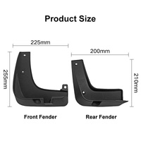 For Kia Niro De 2016-2019 4Pcs / Set Car Auto Soft Plastic Splash Flaps Fender Guard thumbnail