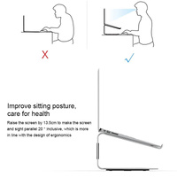 360 Degree Rotating Aluminum Laptop Stand - Efficient Cooling thumbnail