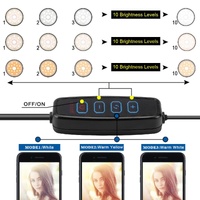 Dimmable Led Ring Lamp with Phone Tripod Stand thumbnail
