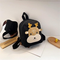 Adorable Bear Schoolbag for Kids - Cartoon Design - Bear Black thumbnail