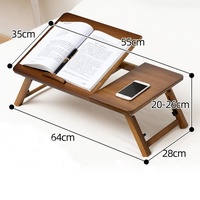 Adjustable Folding Laptop Desk for Dorm or Study - Height and Space Saver thumbnail
