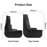 For Toyota Camry 2018-2021 4Pcs / Set Car Auto Soft Plastic Splash Flaps Fender Guard thumbnail