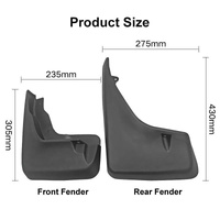 For Land Rover Freelander 2 Lr2 2007-2015 4Pcs / Set Car Auto Soft Plastic Splash Flaps Fender Guard thumbnail