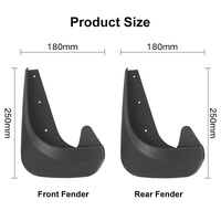 4Pcs / Set Car Auto Universal Soft Plastic Splash Flaps Fender Guard thumbnail