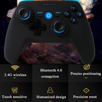 Wireless Game Controller for Android / Ios / Pc / Ps3 with Bluetooth & 2.4ghz Includes Handle Bracket and Receiver - Blue thumbnail
