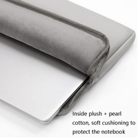 13 / 13.3 / 14 Inch Power & Pu Leather Laptop Bag - Gray thumbnail
