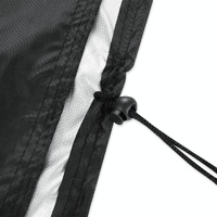 Waterproof 210d Oxford Cloth Bbq Grill Cover - Anti-uv Dust-proof Folding - Fits Gas Charcoal Electric - 145x61x117cm - Black thumbnail