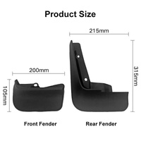 For Multivan Carvelle T5 / T6 2008-2020 4Pcs / Set Car Auto Soft Plastic Splash Flaps Fender Guard thumbnail
