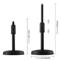 Horizontal Dual Phone Brackets Desktop Ring Light Kit - 4.7 Inch thumbnail