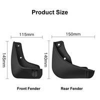 For Kia Picanto 2011-2018 4Pcs / Set Car Auto Soft Plastic Splash Flaps Fender Guard thumbnail