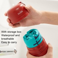 Large Double-sided Fleece Bath Towel - Quick-drying Navy thumbnail