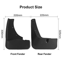 For Mitsubishi Outlander 2013-2014 4Pcs / Set Car Auto Soft Plastic Splash Flaps Fender Guard thumbnail