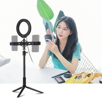 Live Broadcast Phone Bracket & Tripod Mount with Extension Rod & 6.2 Inch Led Ring Light Kit thumbnail
